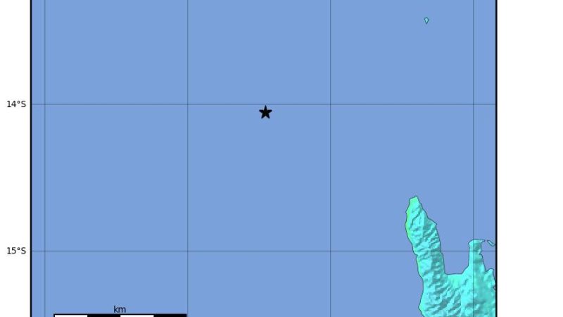 USGS ShakeMap of the Oct. 24, 2026 magnitude 6.9 Vanuatu earthquake: a star in open ocean northwest of the Vanuatu islands, with an intensity legend below.